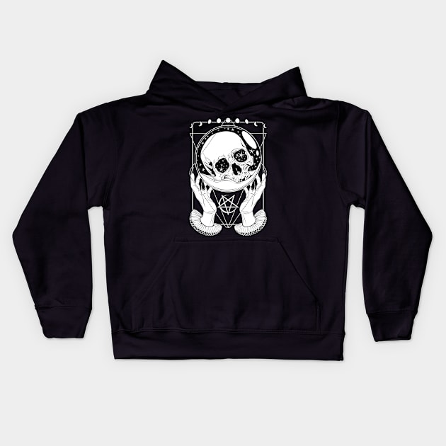 Witchy Snow Globe Kids Hoodie by Von Kowen